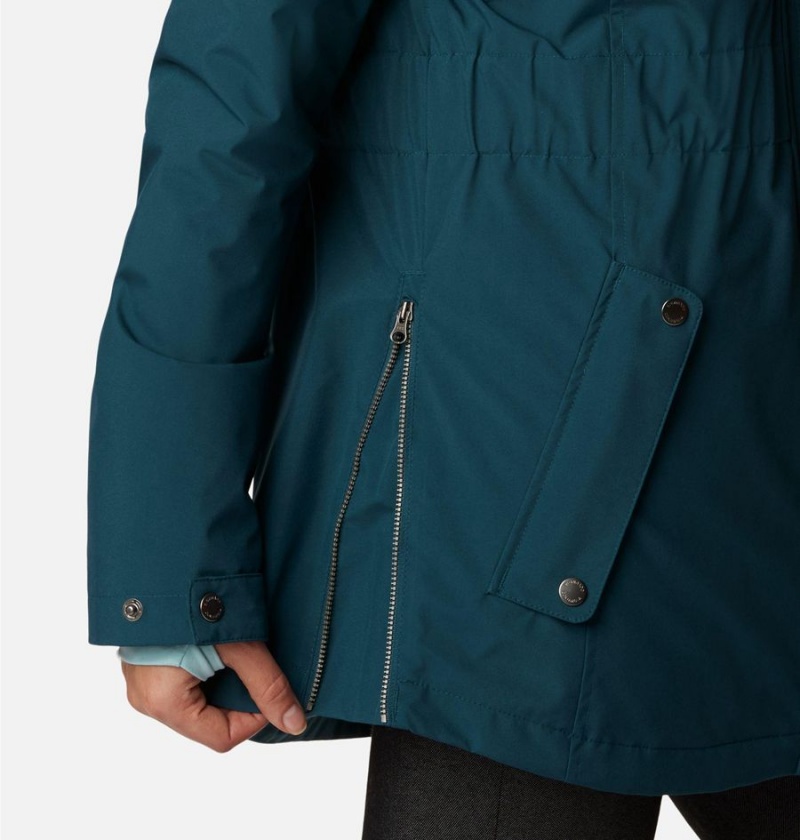 Columbia Payton Pass Interchange Women's Coats Turquoise | QPSIAG-615