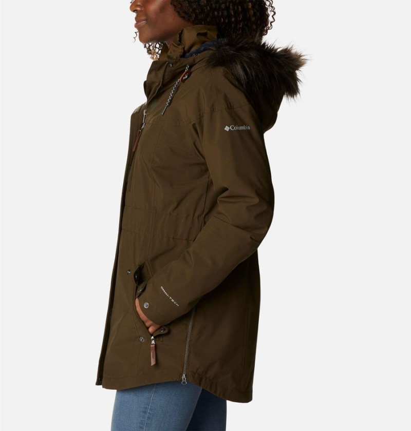 Columbia Payton Pass Interchange Women's Coats Olive | VDNMBG-738