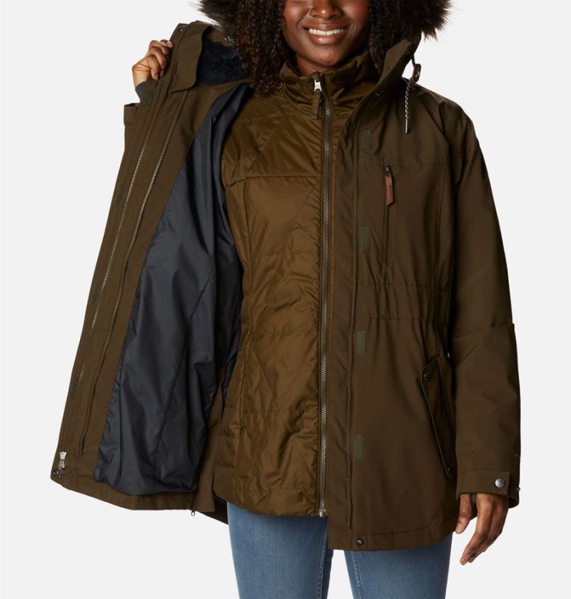 Columbia Payton Pass Interchange Women's Coats Olive | VDNMBG-738