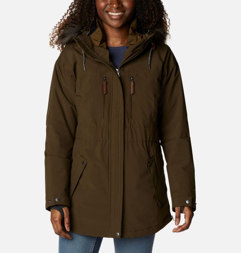 Columbia Payton Pass Interchange Women\'s Coats Olive | VDNMBG-738