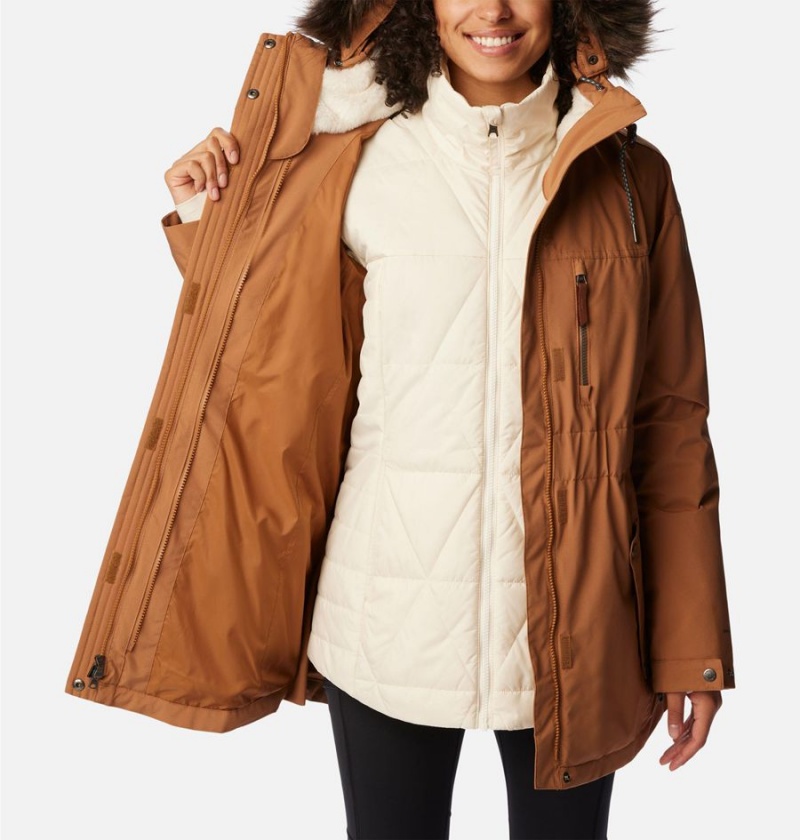 Columbia Payton Pass Interchange Women's Coats Brown | IPVBMF-935