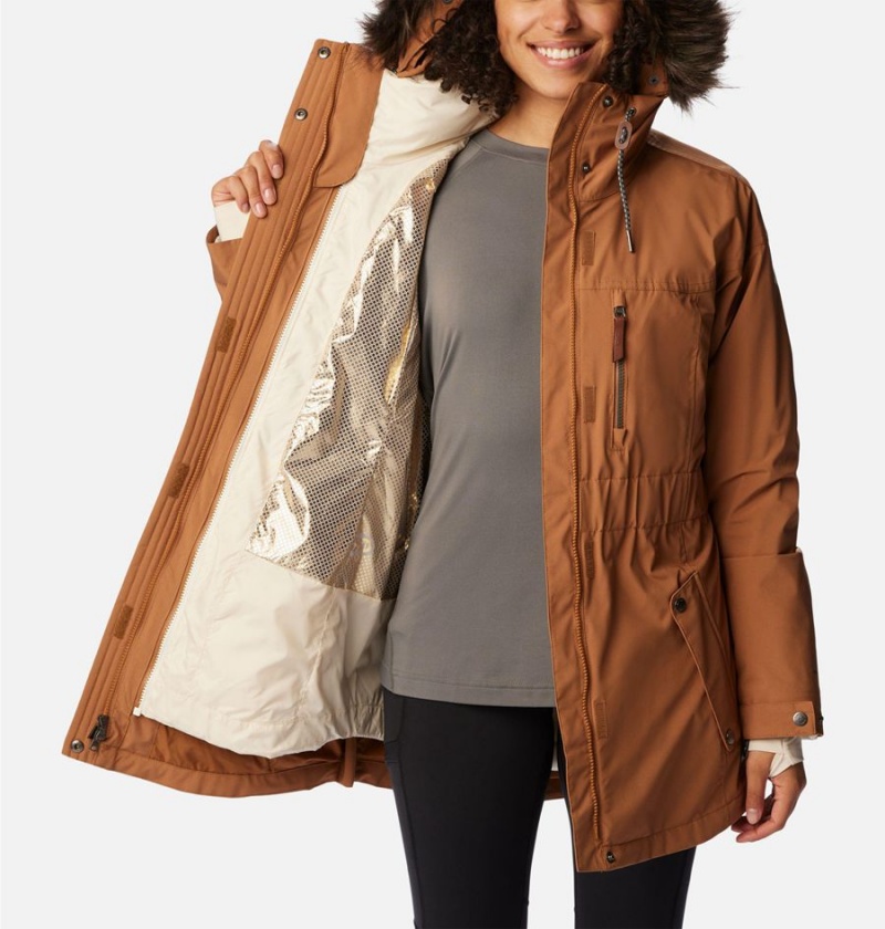 Columbia Payton Pass Interchange Women's Coats Brown | IPVBMF-935