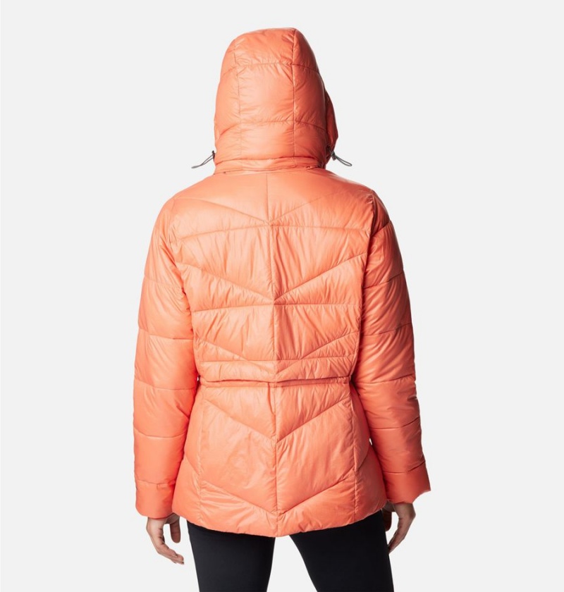 Columbia Peak to Park II Insulated Hooded Women's Puffer Jacket Coral | SLXQHW-970