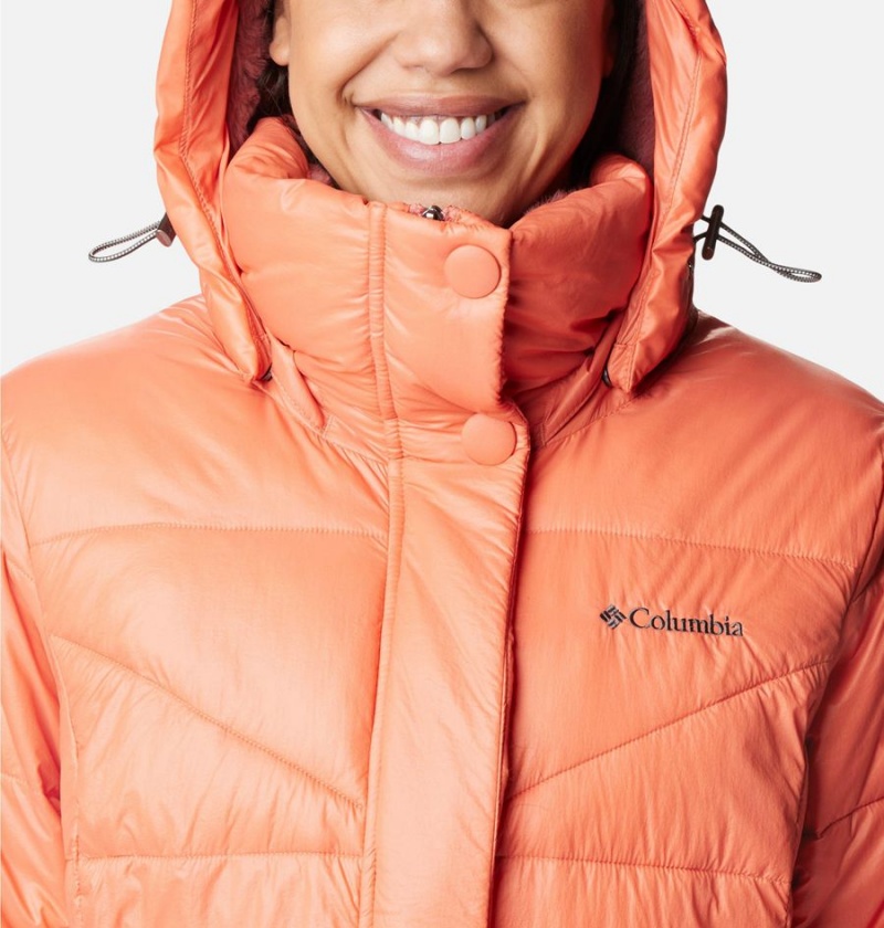 Columbia Peak to Park II Insulated Hooded Women's Puffer Jacket Coral | SLXQHW-970