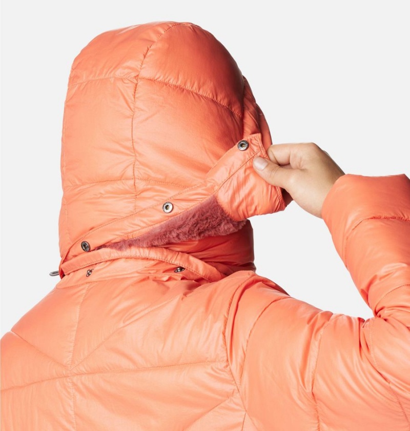 Columbia Peak to Park II Insulated Hooded Women's Puffer Jacket Coral | SLXQHW-970