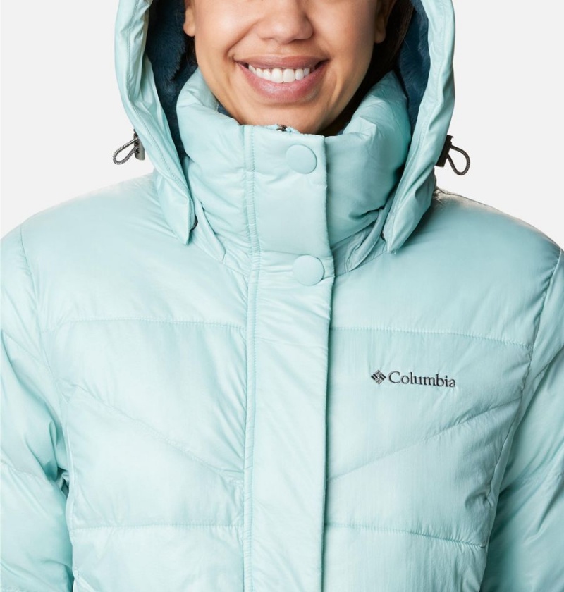 Columbia Peak to Park II Insulated Hooded Women's Puffer Jacket Turquoise | UTQVWD-607