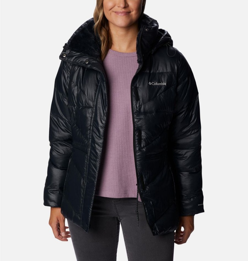 Columbia Peak to Park II Insulated Hooded Women's Puffer Jacket Black | JQGYWE-451