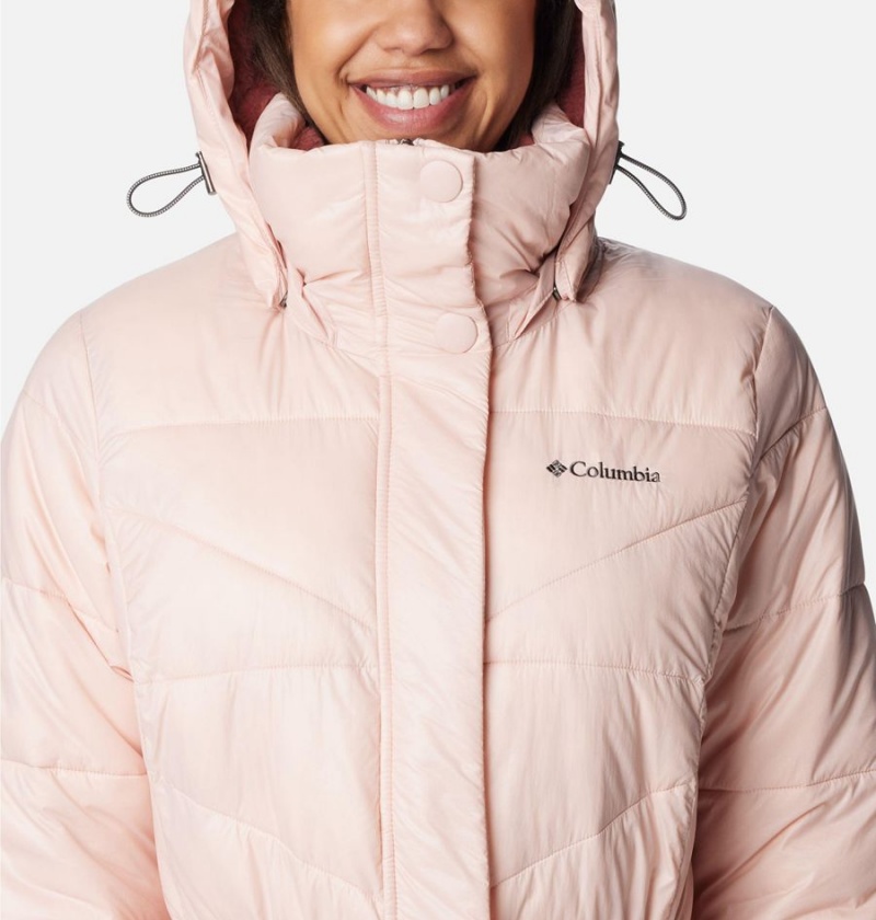 Columbia Peak to Park II Insulated Hooded Women's Puffer Jacket Pink | VBHEDK-146