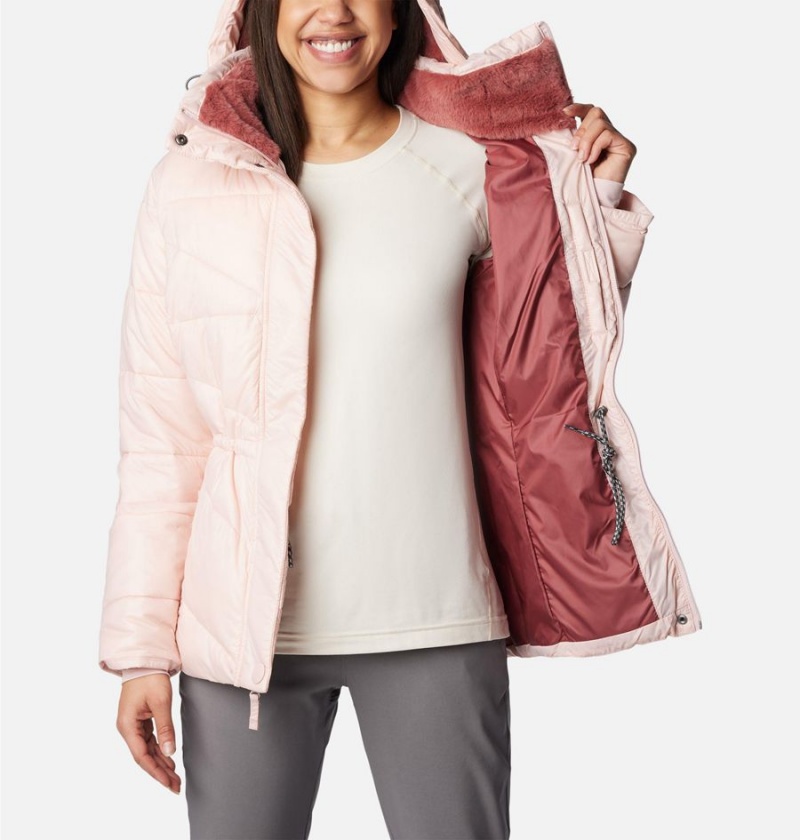Columbia Peak to Park II Insulated Hooded Women's Puffer Jacket Pink | VBHEDK-146