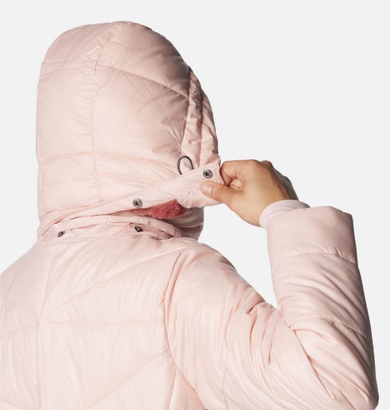 Columbia Peak to Park II Insulated Hooded Women's Puffer Jacket Pink | VBHEDK-146