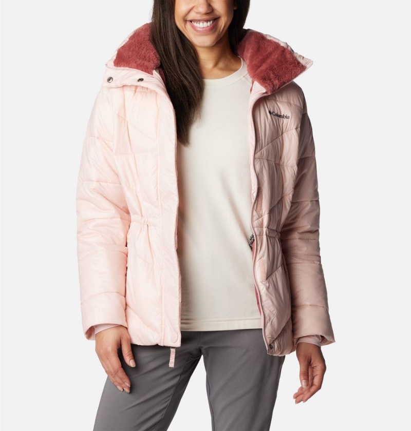 Columbia Peak to Park II Insulated Hooded Women's Puffer Jacket Pink | VBHEDK-146