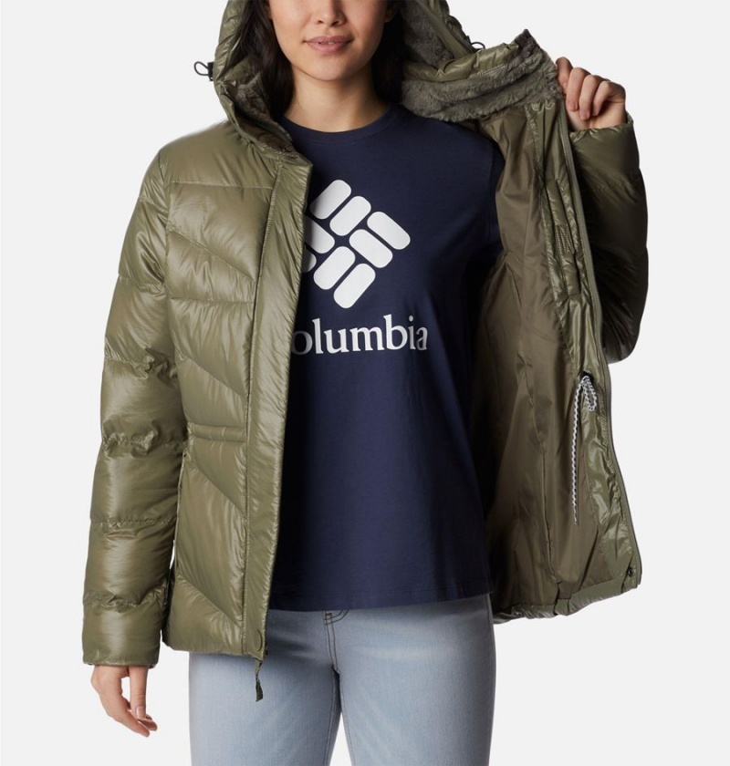Columbia Peak to Park II Insulated Hooded Women's Puffer Jacket Green | TGFROI-694