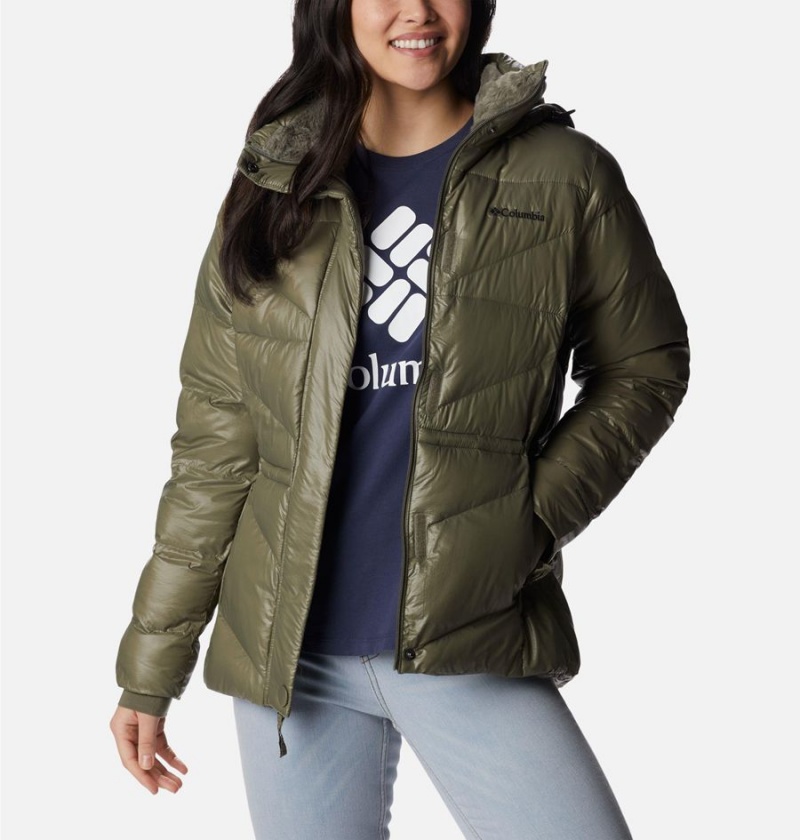 Columbia Peak to Park II Insulated Hooded Women's Puffer Jacket Green | TGFROI-694