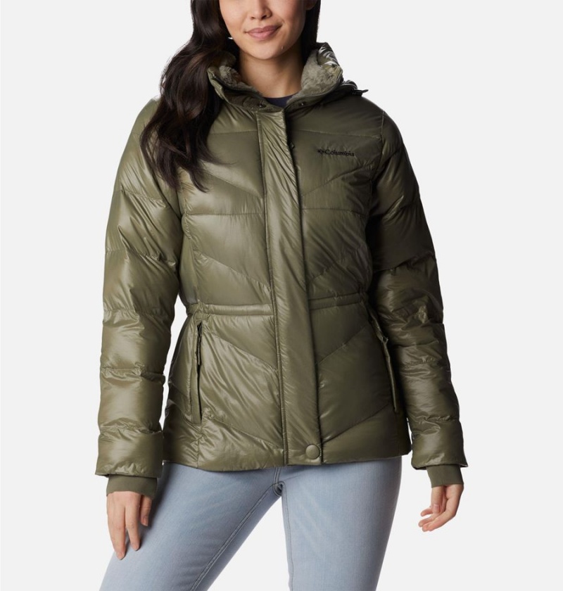 Columbia Peak to Park II Insulated Hooded Women\'s Puffer Jacket Green | TGFROI-694