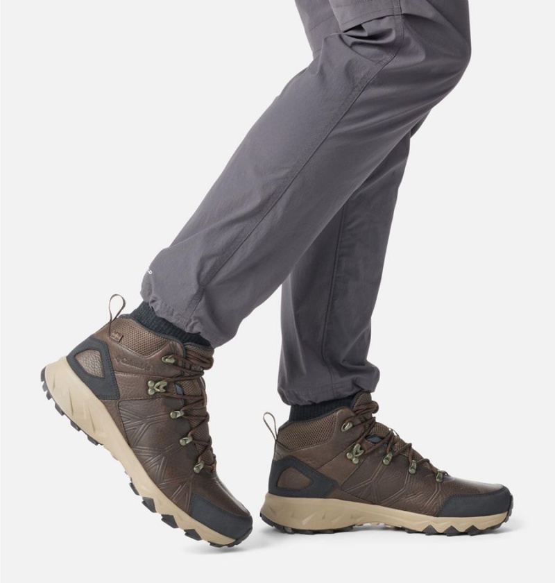 Columbia Peakfreak II Mid OutDry Leather Men's Hiking Shoes Brown | BMCQTP-940