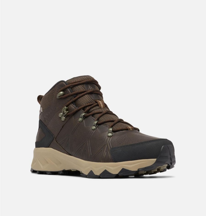 Columbia Peakfreak II Mid OutDry Leather Men's Hiking Shoes Brown | BMCQTP-940