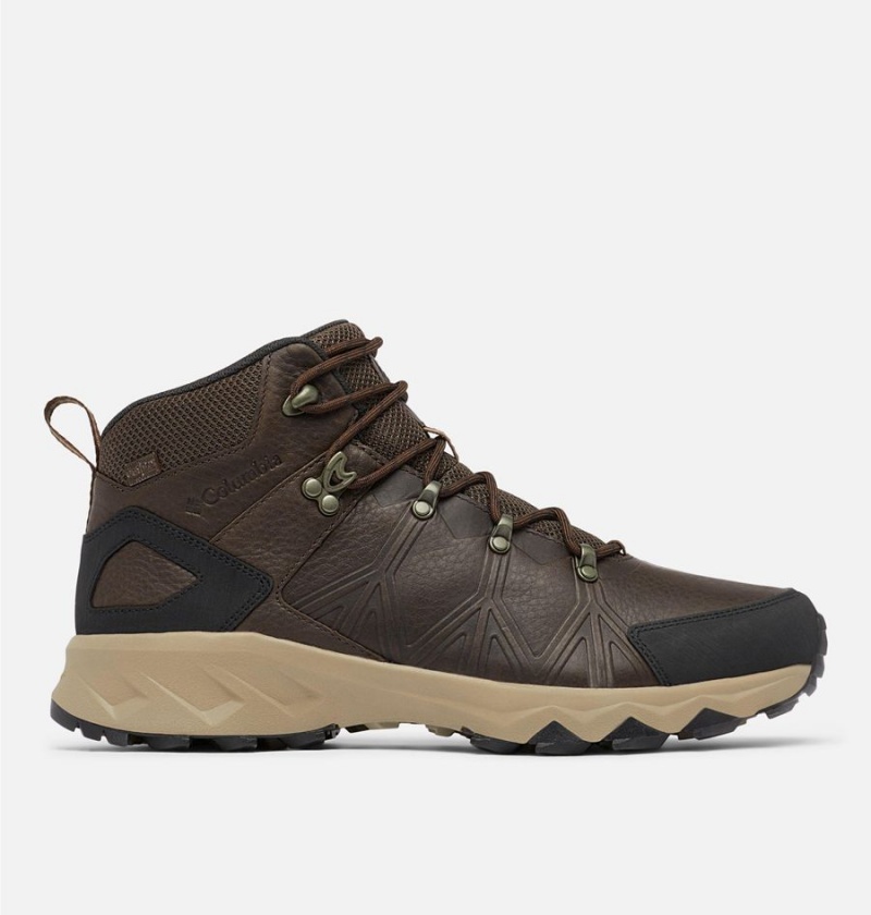 Columbia Peakfreak II Mid OutDry Leather Men\'s Hiking Shoes Brown | BMCQTP-940