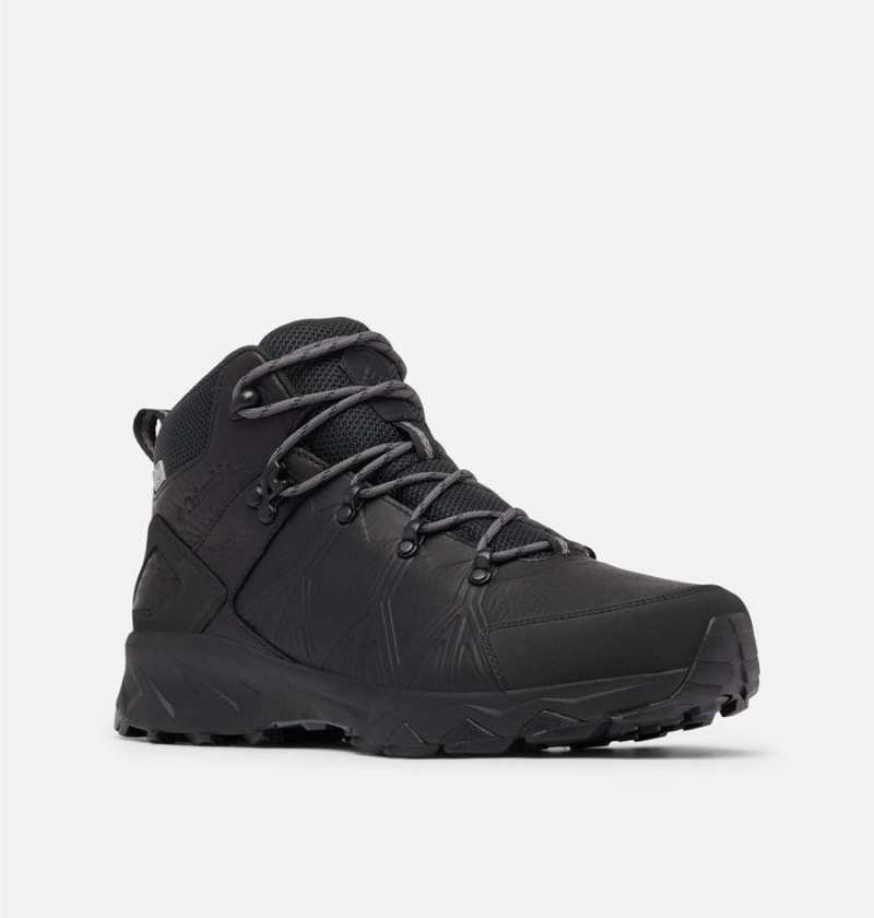 Columbia Peakfreak II Mid OutDry Leather Men's Hiking Shoes Black | JKPUOC-978