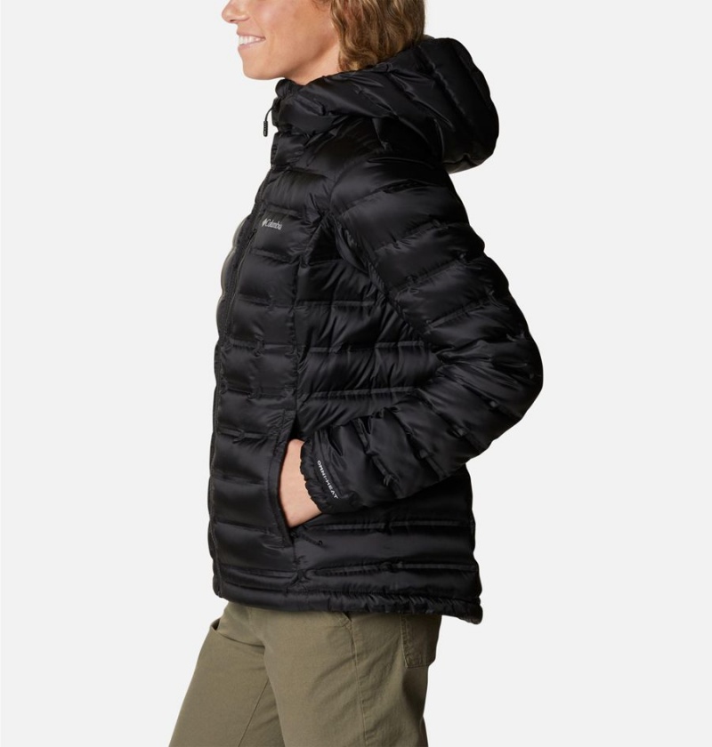 Columbia Pebble Peak Hooded Women's Puffer Jacket Black | GNYUEC-627