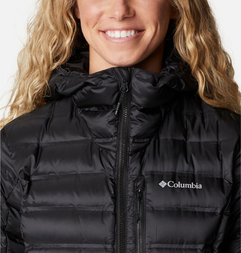 Columbia Pebble Peak Hooded Women's Puffer Jacket Black | GNYUEC-627