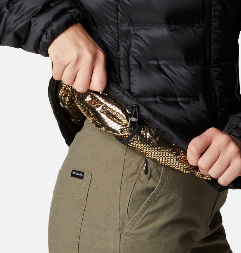 Columbia Pebble Peak Hooded Women's Puffer Jacket Black | GNYUEC-627