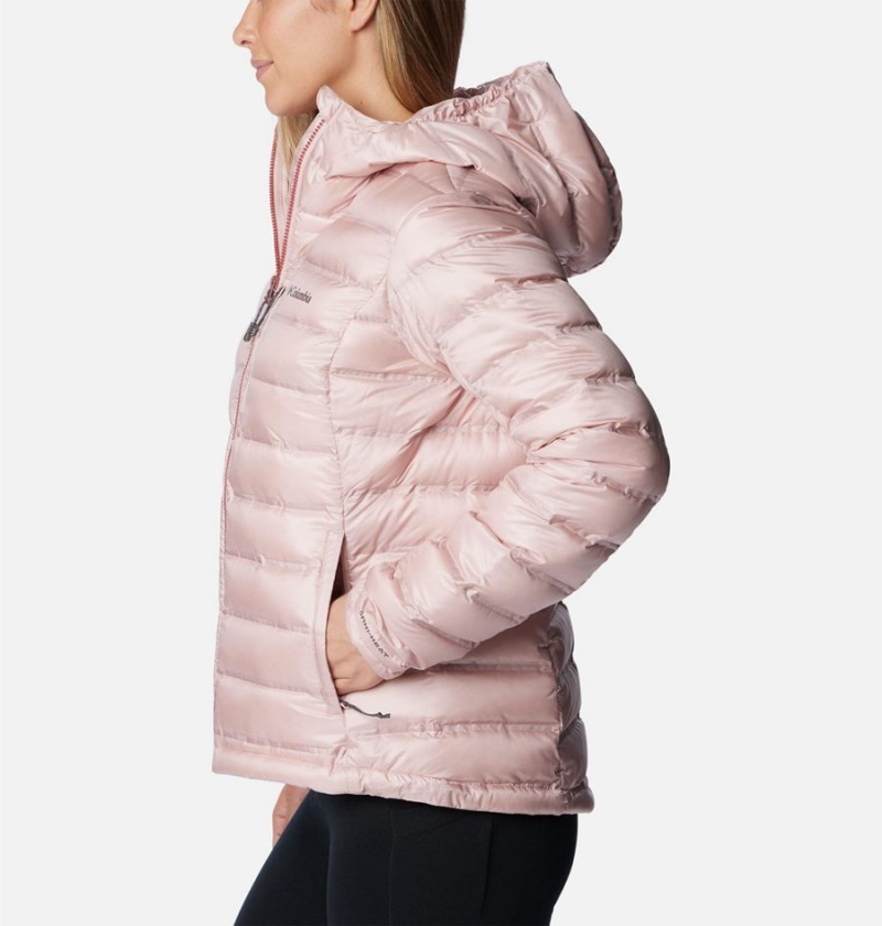 Columbia Pebble Peak Hooded Women's Puffer Jacket Pink | FXHRGU-860
