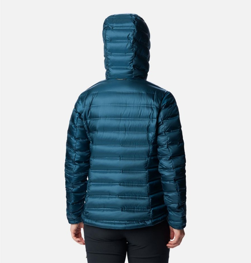 Columbia Pebble Peak Hooded Women's Puffer Jacket Turquoise | JZWCSR-810