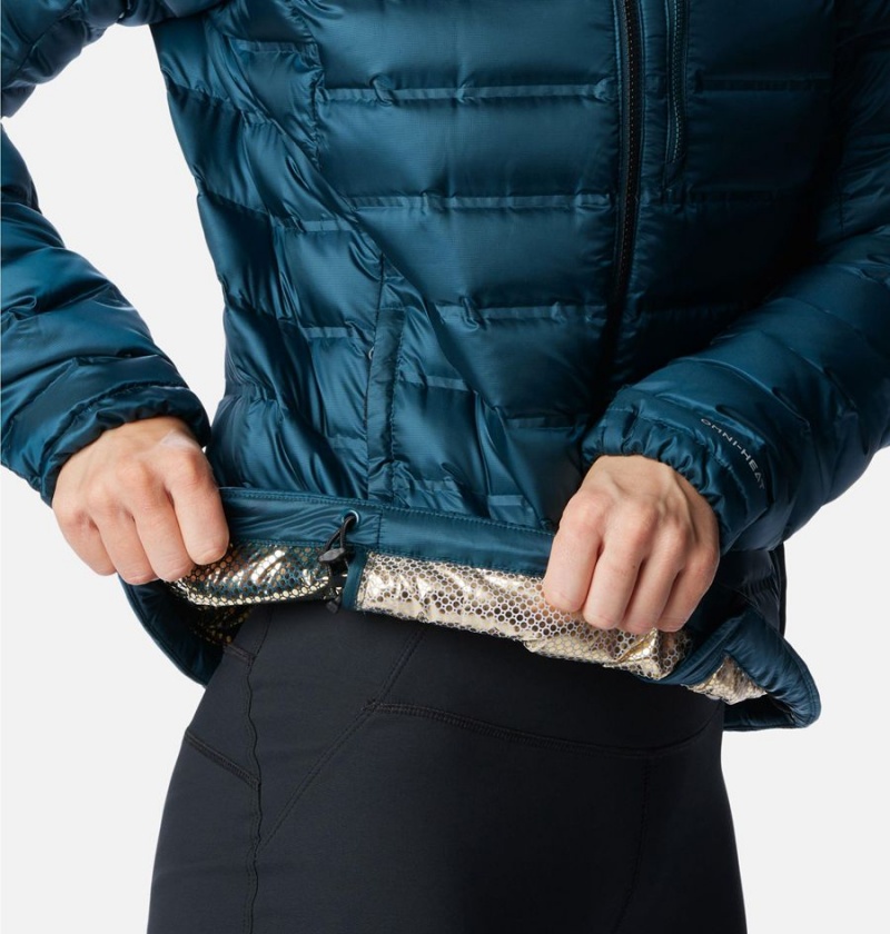 Columbia Pebble Peak Hooded Women's Puffer Jacket Turquoise | JZWCSR-810