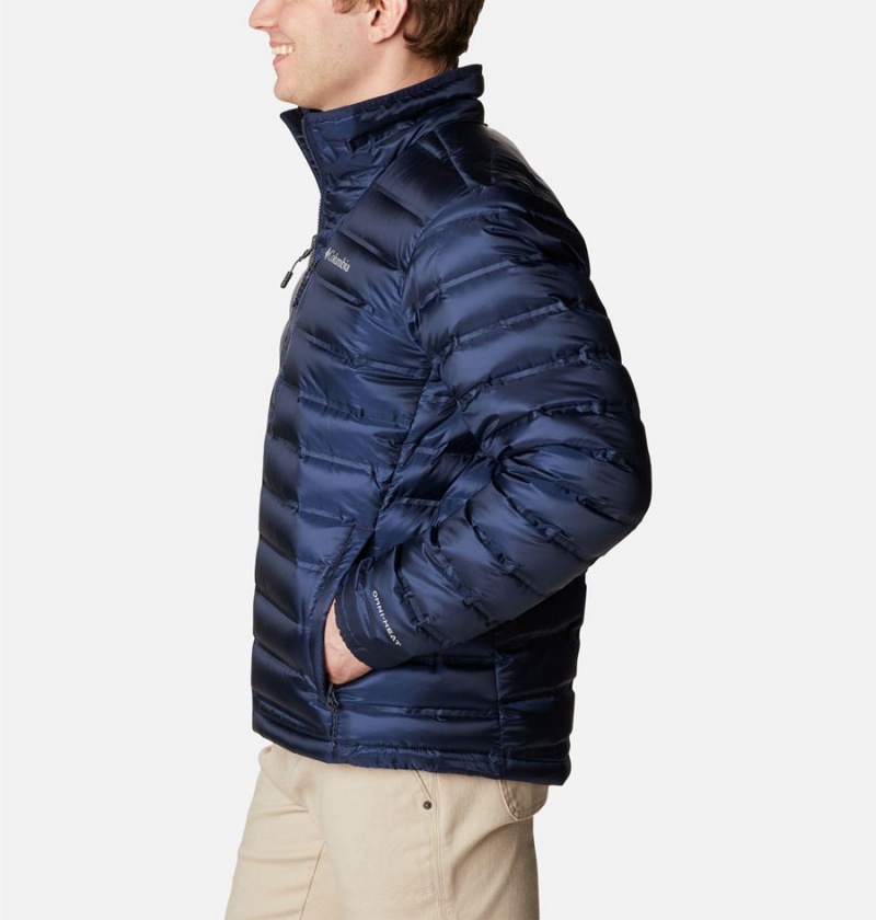 Columbia Pebble Peak Insulated Men's Puffer Jacket Navy | LCZUWJ-352