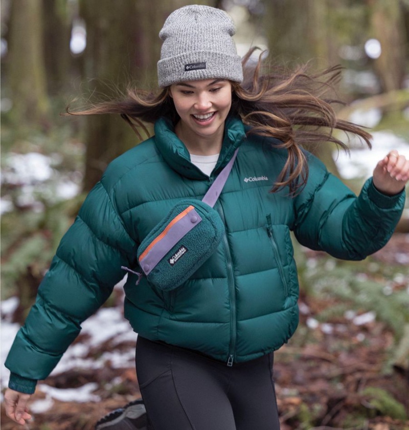 Columbia Pike Lake II Cropped Women's Puffer Jacket Turquoise | RLBOZA-756