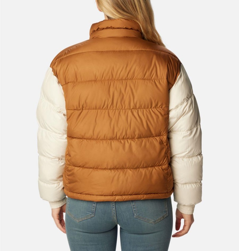 Columbia Pike Lake II Cropped Women's Puffer Jacket Brown | STHLKW-392