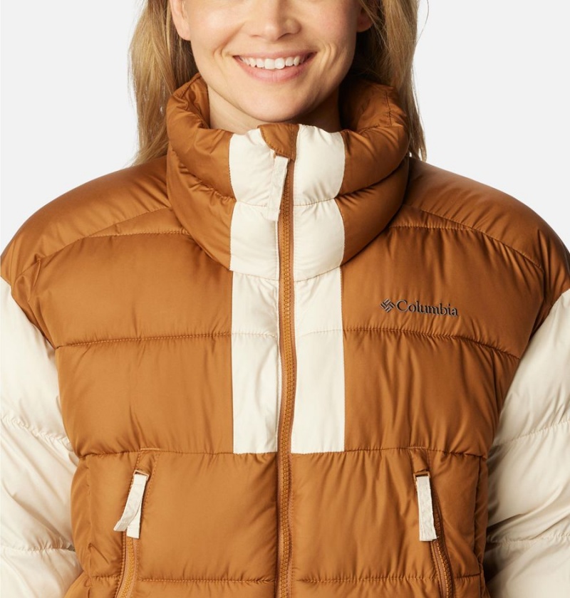 Columbia Pike Lake II Cropped Women's Puffer Jacket Brown | STHLKW-392