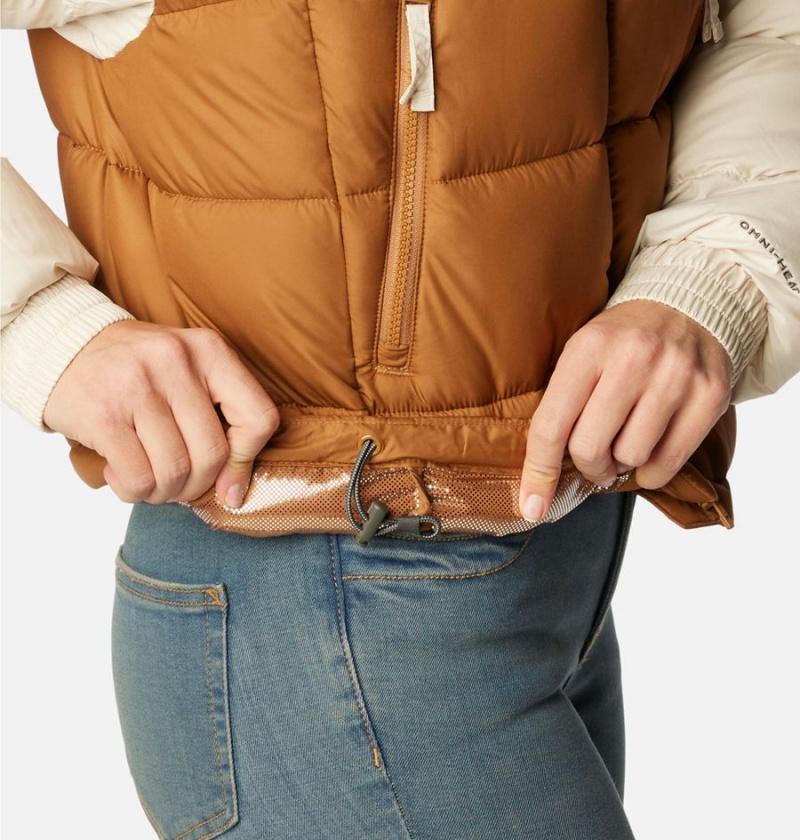 Columbia Pike Lake II Cropped Women's Puffer Jacket Brown | STHLKW-392