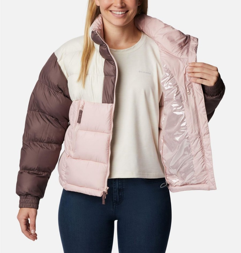 Columbia Pike Lake II Cropped Women's Puffer Jacket Pink | DEMSYH-276