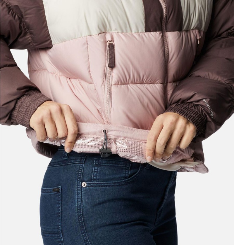 Columbia Pike Lake II Cropped Women's Puffer Jacket Pink | DEMSYH-276