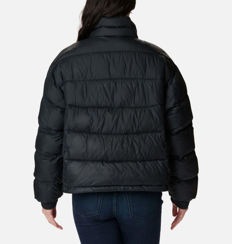 Columbia Pike Lake II Cropped Women's Puffer Jacket Black | WQNGMZ-976