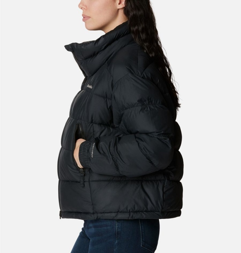 Columbia Pike Lake II Cropped Women's Puffer Jacket Black | WQNGMZ-976