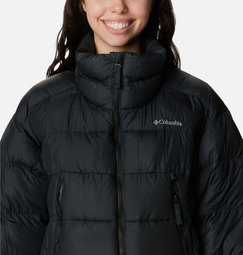 Columbia Pike Lake II Cropped Women's Puffer Jacket Black | WQNGMZ-976