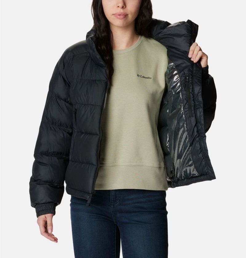 Columbia Pike Lake II Cropped Women's Puffer Jacket Black | WQNGMZ-976