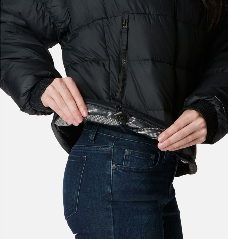 Columbia Pike Lake II Cropped Women's Puffer Jacket Black | WQNGMZ-976