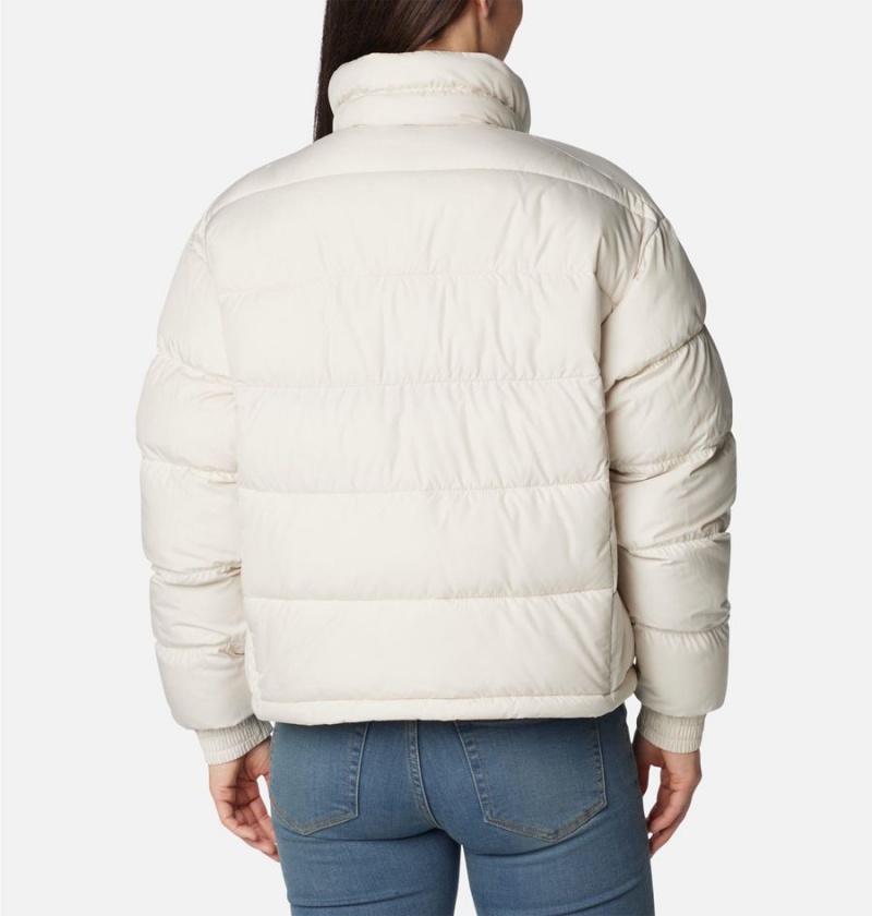 Columbia Pike Lake II Cropped Women's Puffer Jacket White | SFKUBH-824