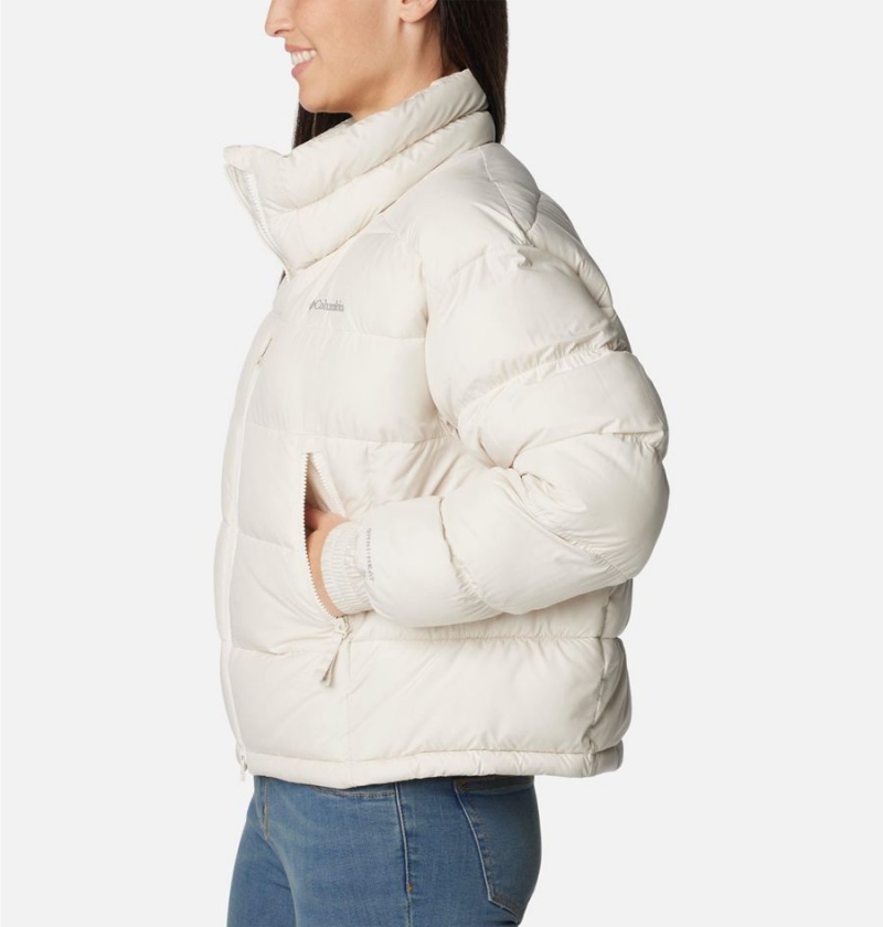Columbia Pike Lake II Cropped Women's Puffer Jacket White | SFKUBH-824