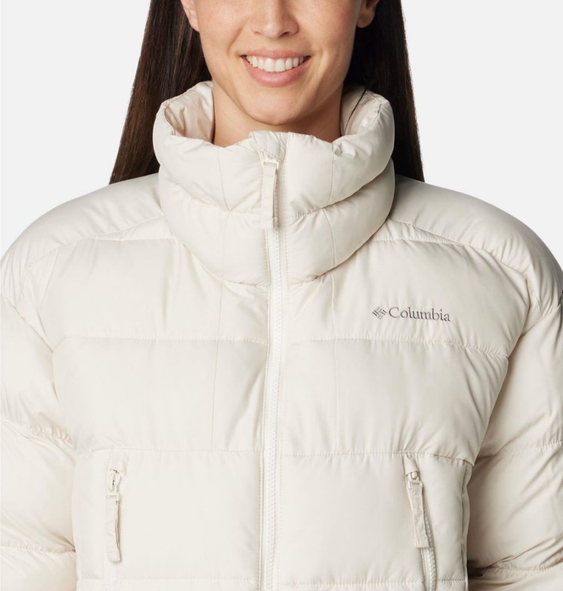 Columbia Pike Lake II Cropped Women's Puffer Jacket White | SFKUBH-824
