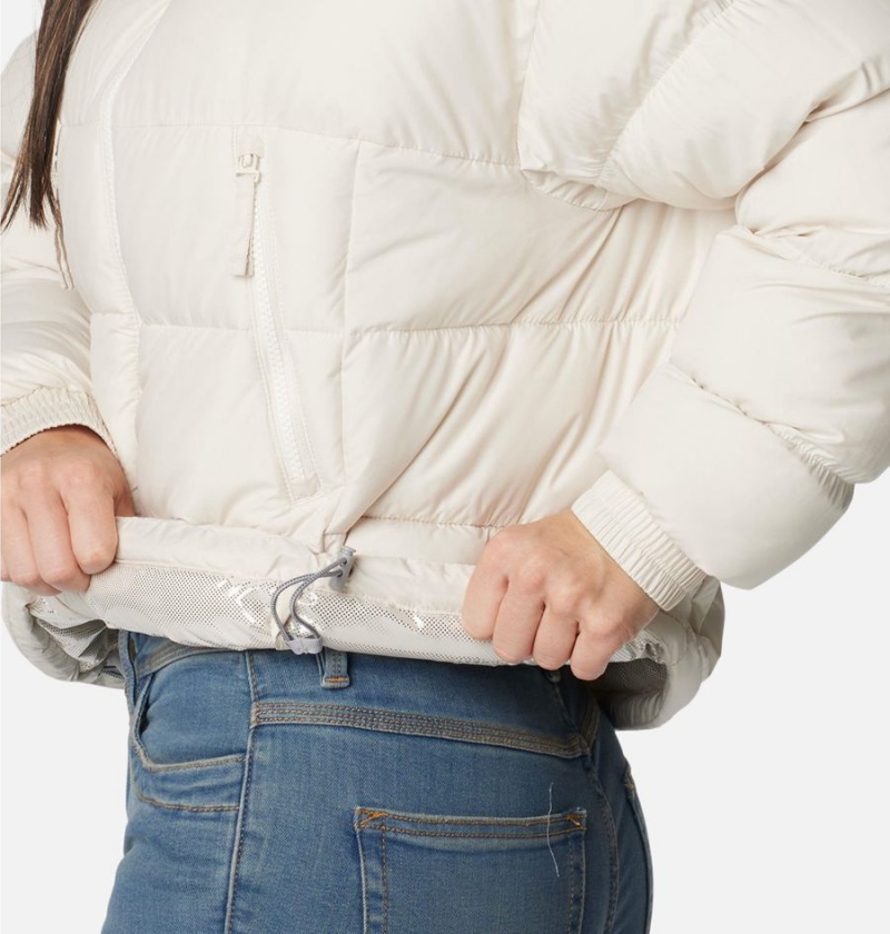 Columbia Pike Lake II Cropped Women's Puffer Jacket White | SFKUBH-824