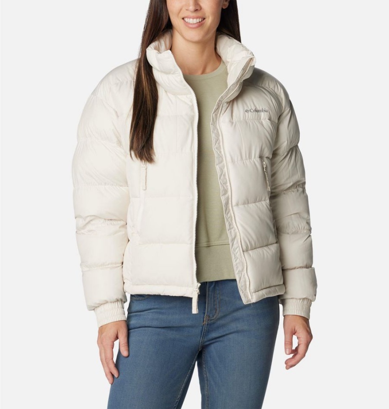 Columbia Pike Lake II Cropped Women's Puffer Jacket White | SFKUBH-824