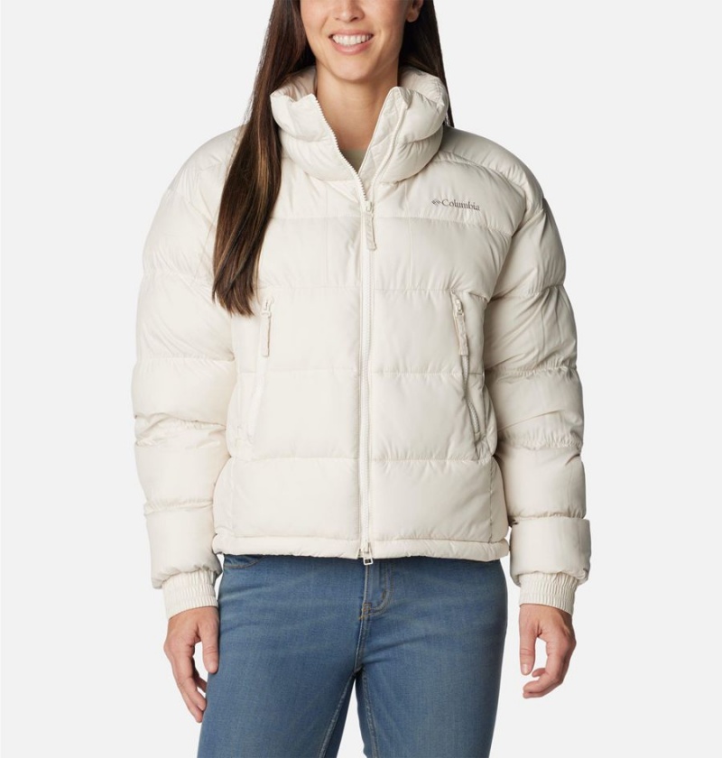 Columbia Pike Lake II Cropped Women\'s Puffer Jacket White | SFKUBH-824