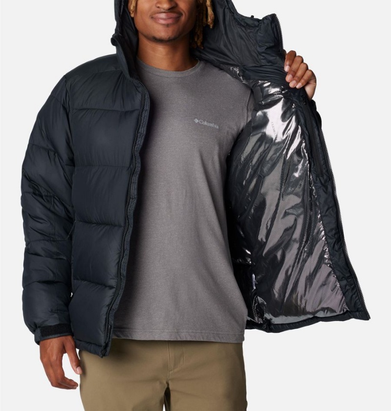Columbia Pike Lake II Hooded Insulated Men's Puffer Jacket Black | YAOCUH-520