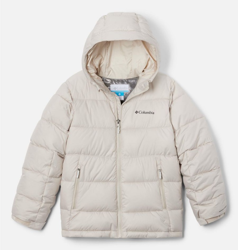 Columbia Pike Lake II Hooded Kids\' Jacket White | CLYZGU-326