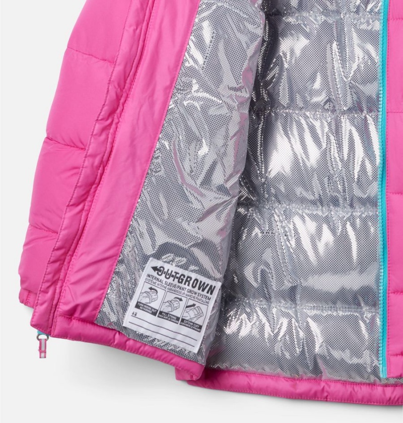 Columbia Pike Lake II Hooded Kids' Jacket Pink | BGEZWL-809