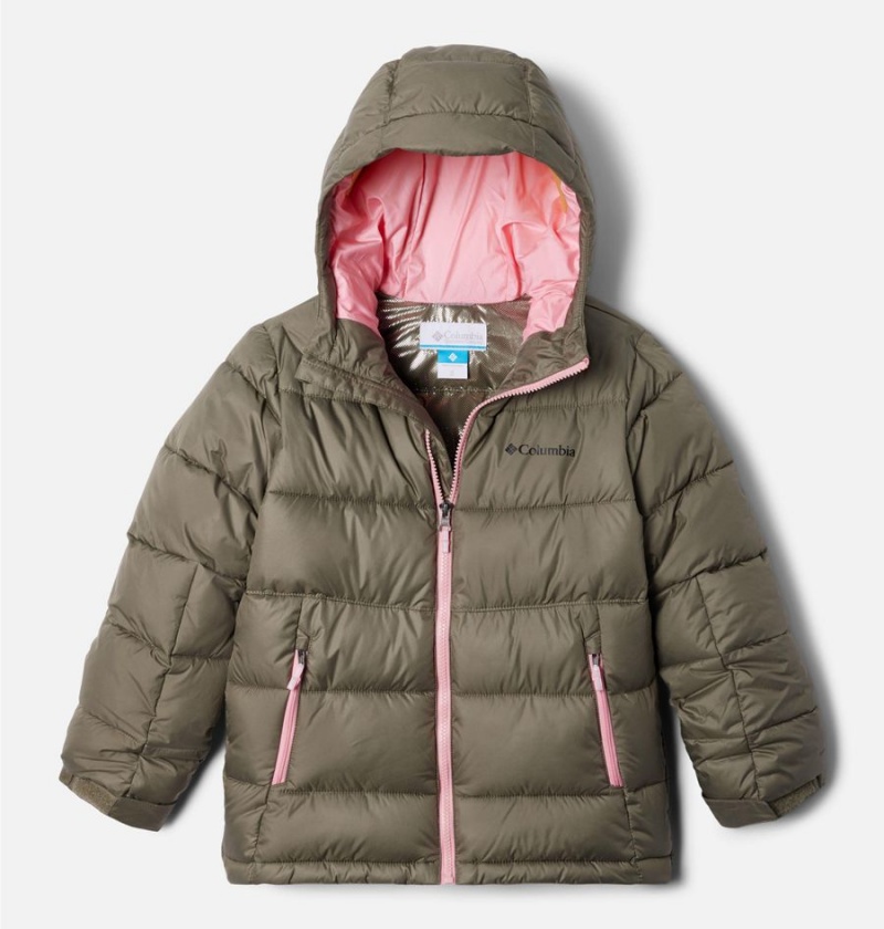 Columbia Pike Lake II Hooded Kids\' Jacket Green | WSTDFQ-861